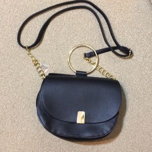 Primark crossbody bag Black, gold tophandle NWT